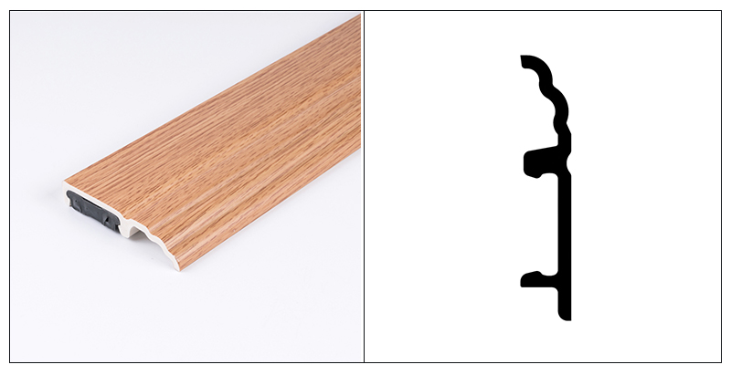 Papan Skirting Klip Pada PVC 85*16mm