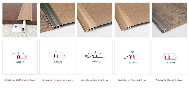 Profil Peralihan Lantai Aluminium Skru