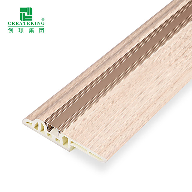 75*15mm PVC Lambs Lidah Kuku Tersembunyi Papan Skirting