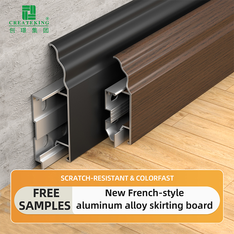 Papan alas aluminium gaya Perancis 70*12mm