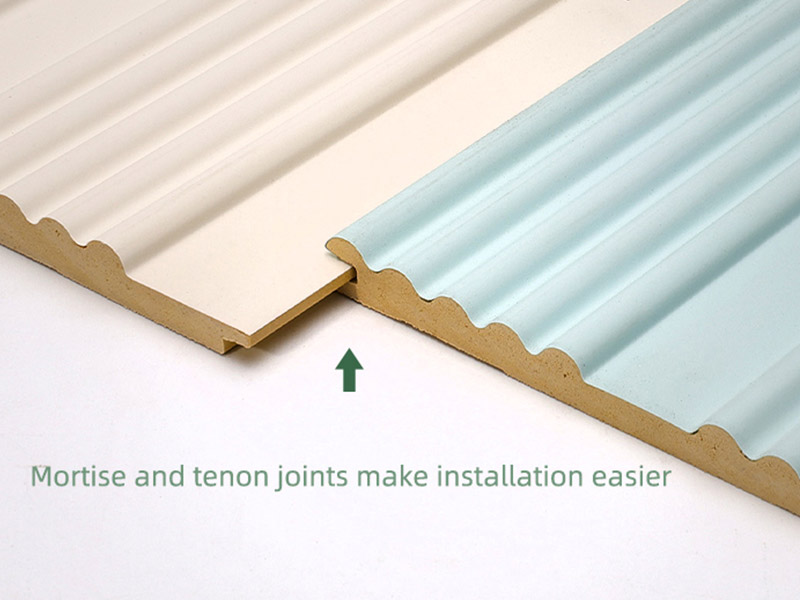 Panel Dinding Bergalur Pepejal 164*7.8mm Melengkung