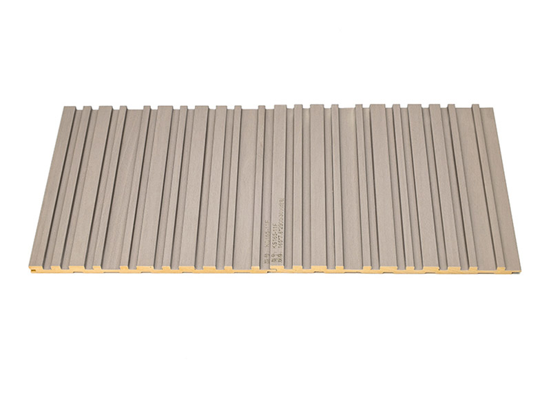 Panel dinding bergalur pepejal PVC anti cendawan 165*7.8mm