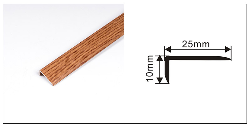 Jalur Tepi Lantai Laminat PVC 24*10mm berbentuk L