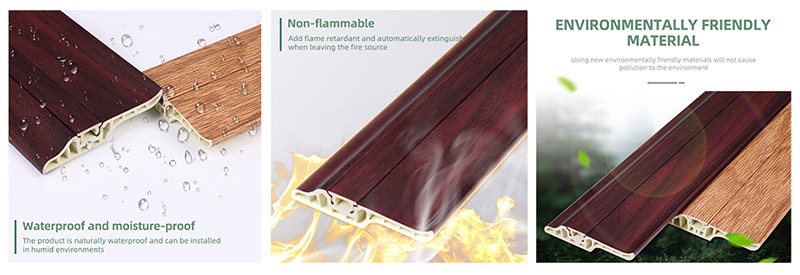 Papan Skirting Lidah Lamb PVC 68*17mm
