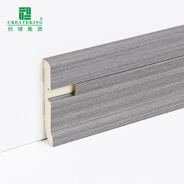 Papan Skirting Pepejal Kuku Tersembunyi PVC 75*15mm