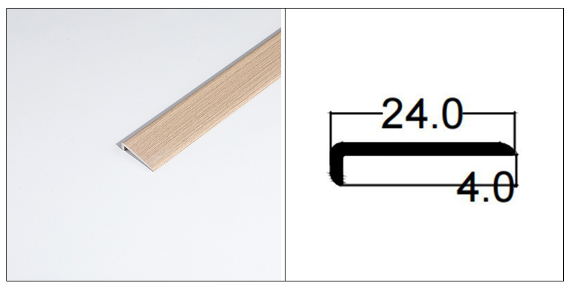 Profil Tepi Lantai PVC 20*4.5mm berbentuk L