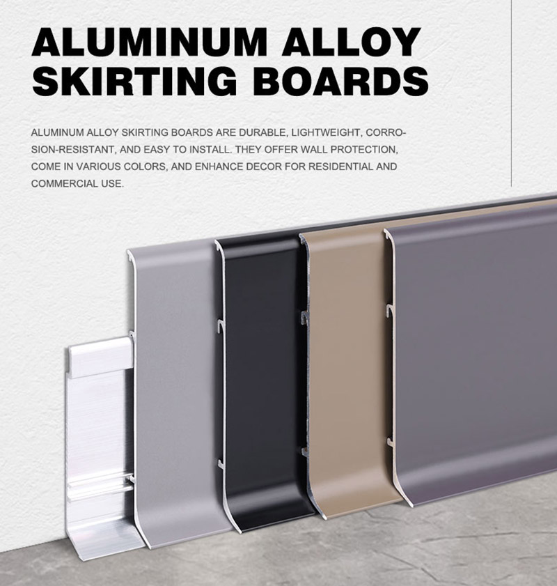 Skirting Lantai Aluminium 80*11mm
