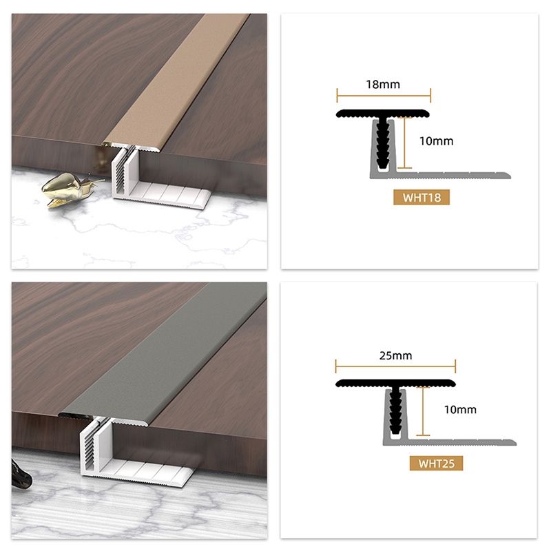 Acuan Lantai Aloi Aluminium 25*11.3mm T berbentuk