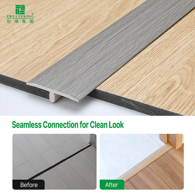 Jalur Peralihan Lantai berbentuk T PVC 40*7.5mm