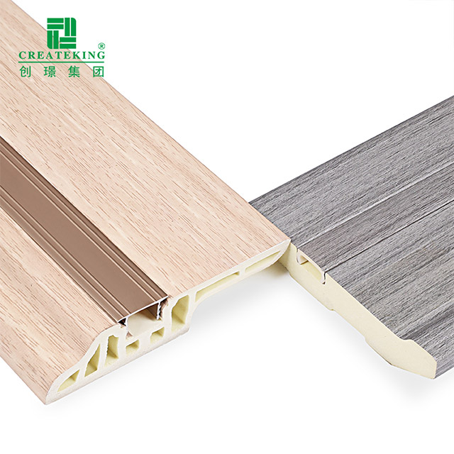 75*15mm PVC Lambs Lidah Kuku Tersembunyi Papan Skirting