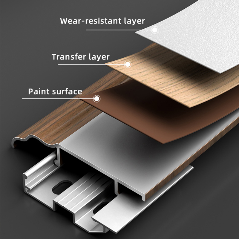 Papan skirting aloi aluminium gaya Perancis 50*12mm