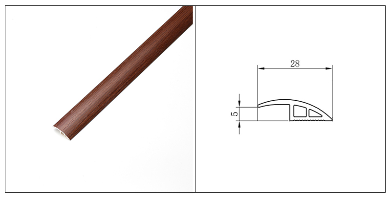 Pengurangan lantai PVC bijirin kayu 28*5mm