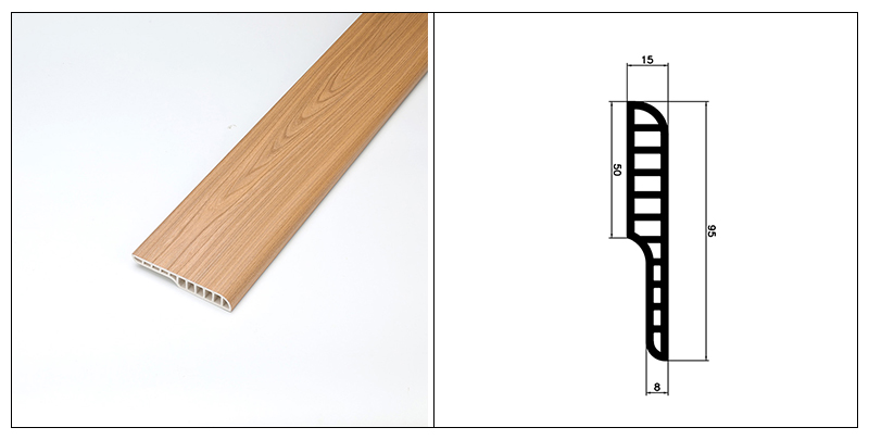 Papan Skirting Bulat Pensil PVC 95*15mm