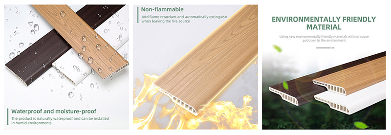 Papan Skirting Bulat Pensil PVC 95*15mm