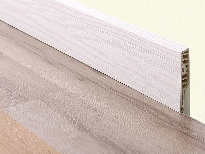 Papan skirting lantai kuku tersembunyi PVC 100*15mm