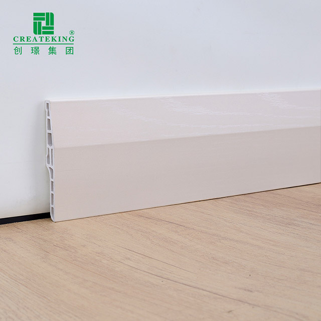 Papan Skirting PVC Berongga 100*15mm Chamfered
