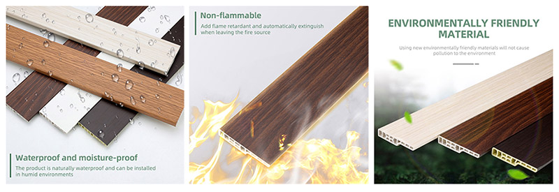 Papan Skirting Persegi SPC 70*12mm