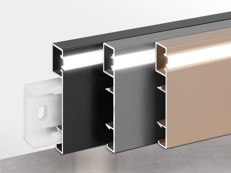Papan Skirting Aluminium LED 50*9mm