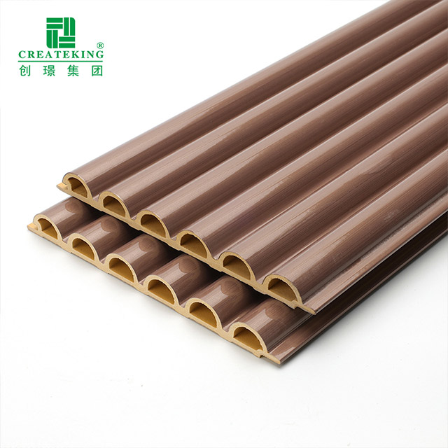 Panel Dinding WPC Reka Bentuk Separuh Bulatan 158*15mm