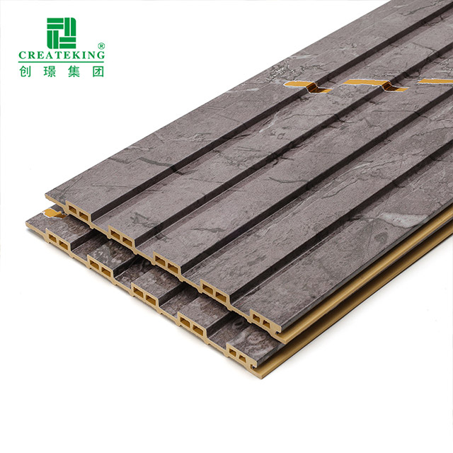 Panel Dinding Berongga Bergalur PVC Kalis Air 155*17mm