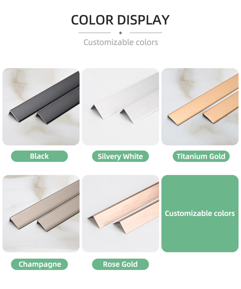 Jalur Perlindungan Tepi Lantai Aluminium Berbentuk L