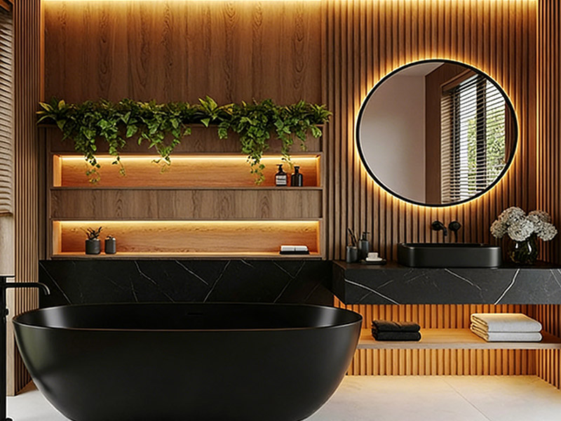 Panel dinding WPC bilik mandi