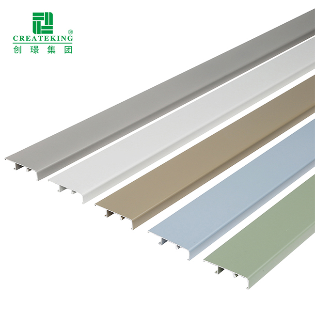 Papan Skirting Aluminium Dinding Pemasangan Mudah Pengilang Foshan