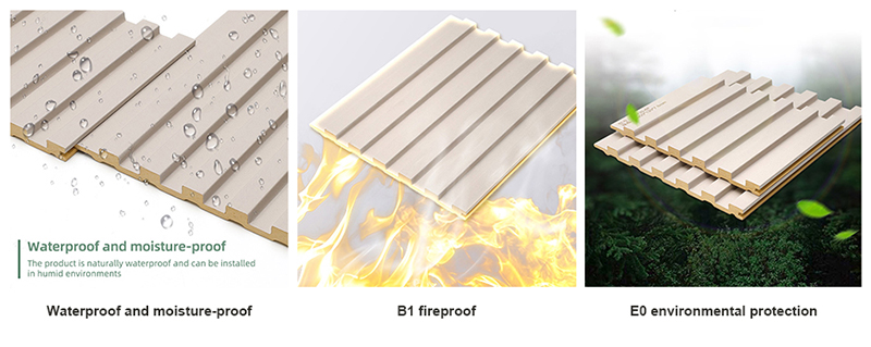 Panel Dinding Bergalur Pepejal PVC 130*7.8mm