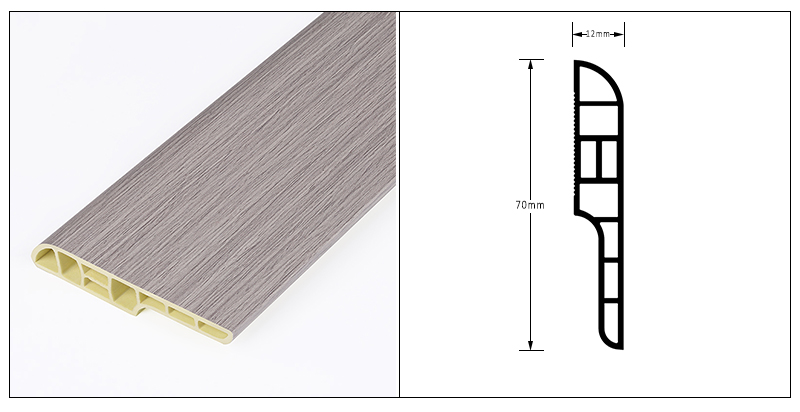 Papan Skirting Pensil PVC 70*12mm