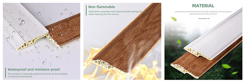 Papan Skirting Kuku Tersembunyi PVC 68*17mm