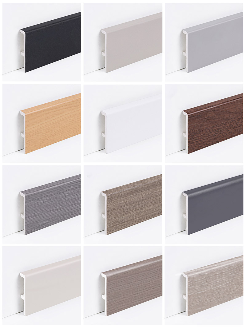 Papan Skirting Klip pada PVC 60*12mm