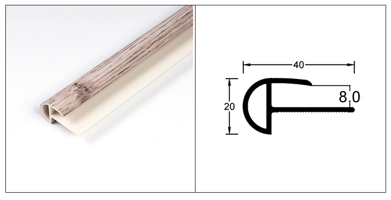 Hidung Tangga PVC Bulat 40*20mm