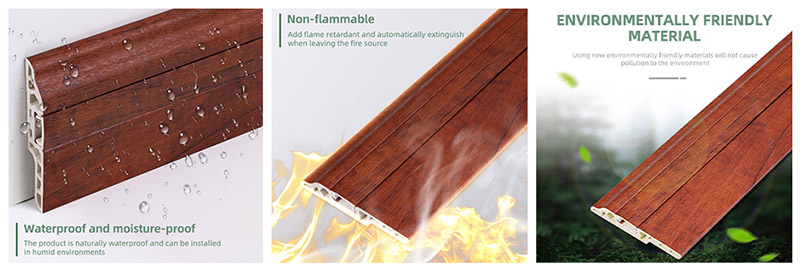 Garis Skirting Kuku Tersembunyi PVC 80*14mm
