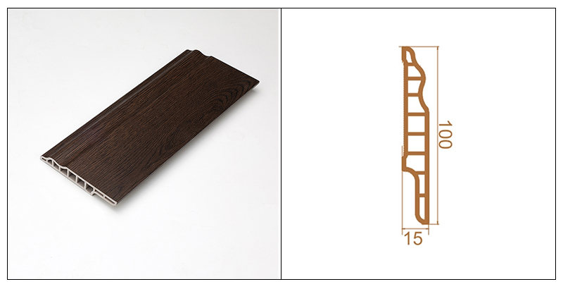 100*15mm PVC Lambs Lidah Skirting Board