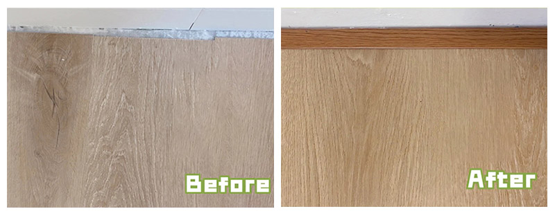 Jalur Tepi Lantai PVC 13*13mm berbentuk L