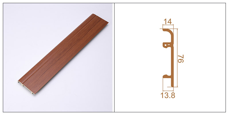 Papan Skirting Klip Pada PVC 76*14mm