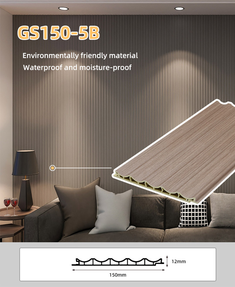 Panel Dinding PVC Gelombang Arka Dalaman 150*12mm