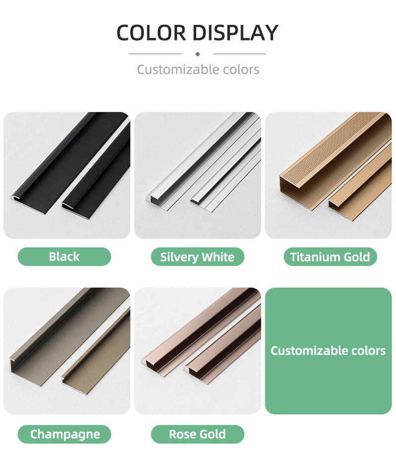 Kemasan Tepi Lantai Aluminium berbentuk C