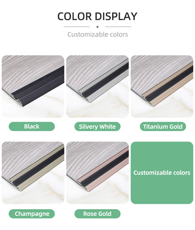  Bar Ambang Anti-gelincir Aluminium Dengan Sisipan Getah