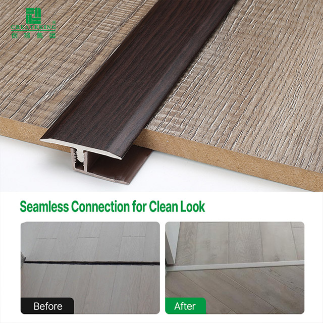 Jalur Tepi Lantai berbentuk T PVC 40*12.6mm