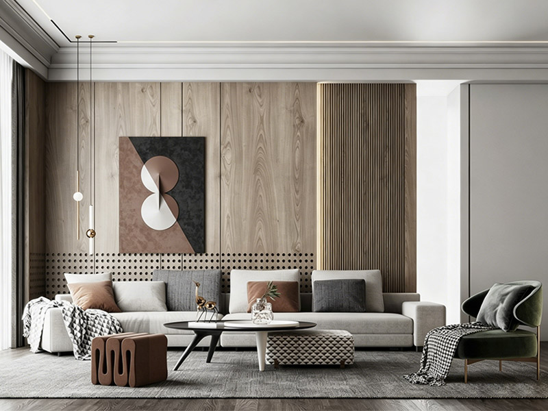 Panel dinding kayu pepejal