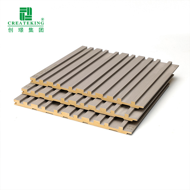 Panel Dinding Bergalur Pepejal PVC Anti-cendawan 165*7.8mm