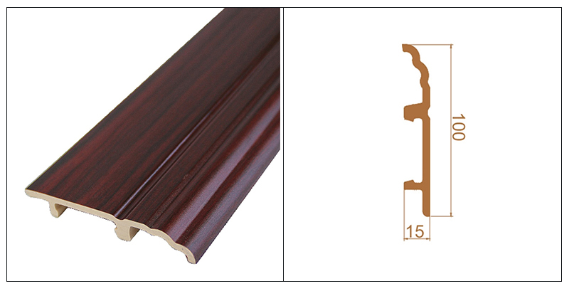 Papan Skirting Klip Pada PVC 100*15mm