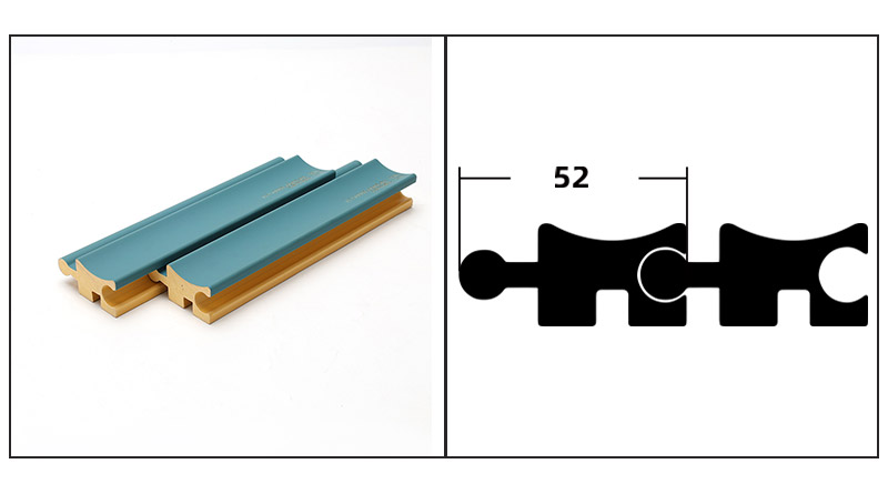 Panel Dinding Bergalur Pusing PVC 52*25mm