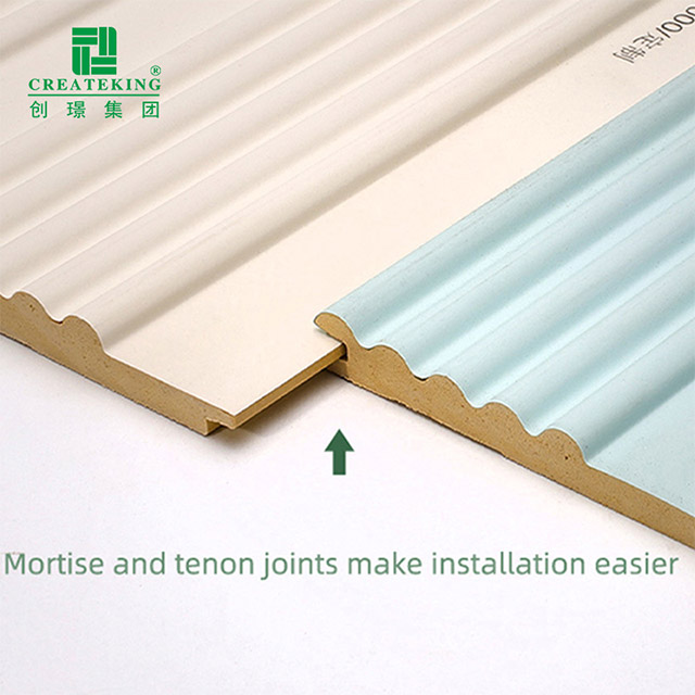 Panel Dinding Bergalur Pepejal 164*7.8mm Melengkung