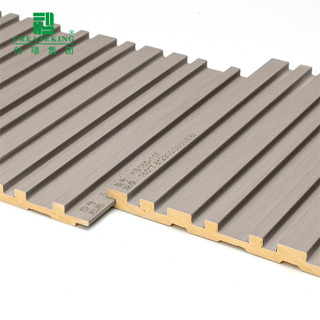 Panel Dinding Bergalur Pepejal PVC Anti-cendawan 165*7.8mm