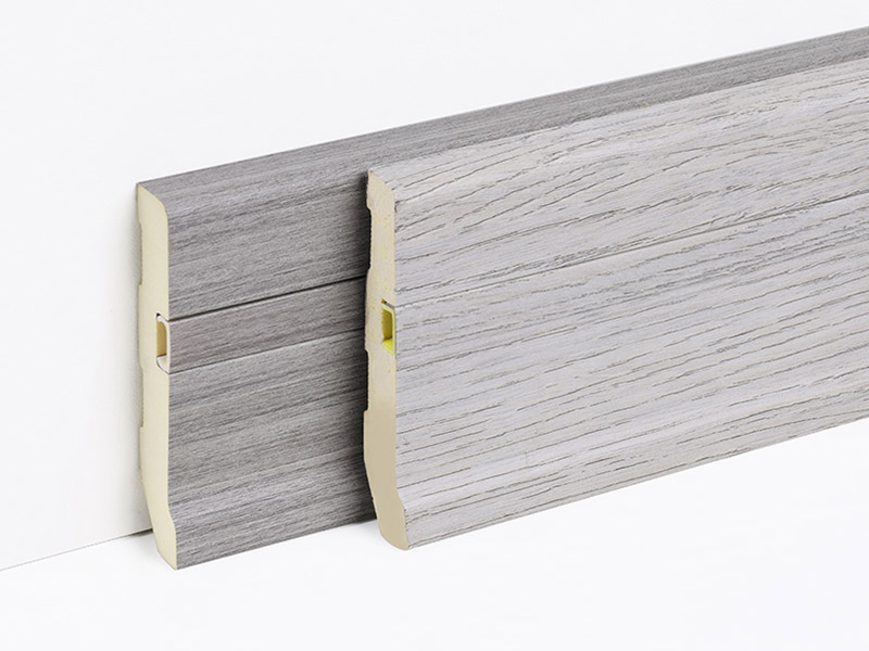 Papan Skirting Pepejal Kuku Tersembunyi PVC 75*15mm
