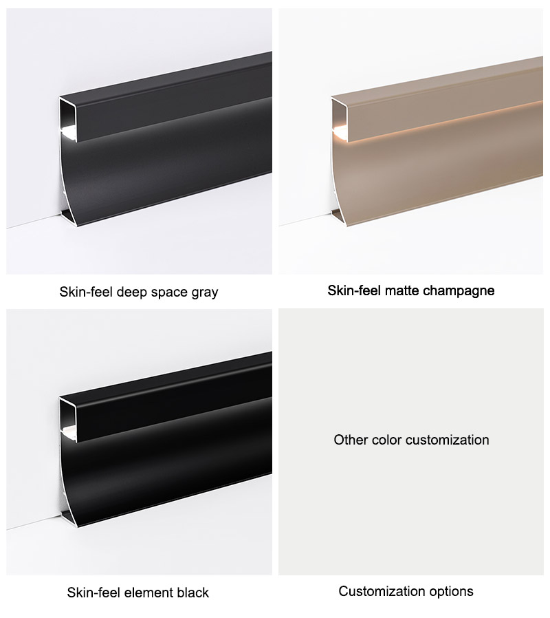 Papan Skirting Aluminium LED 50*9mm