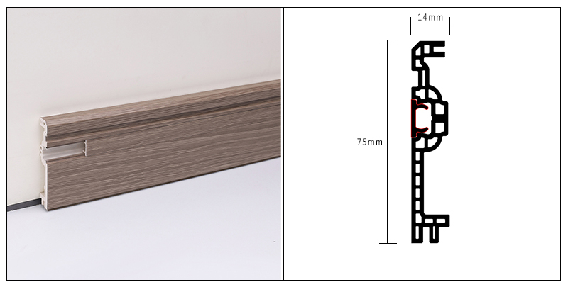Papan Alas Kuku Tersembunyi WPC 75*14mm