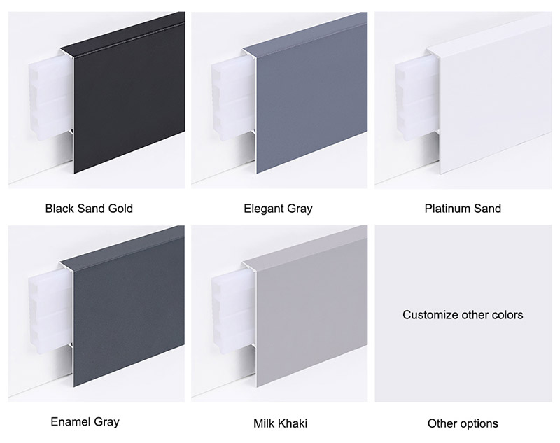 60*11mm Aluminium Aloi Baseboard